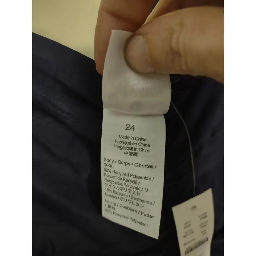 J. Crew Swim Ruched Sweetheart One Piece Navy Size 24‎